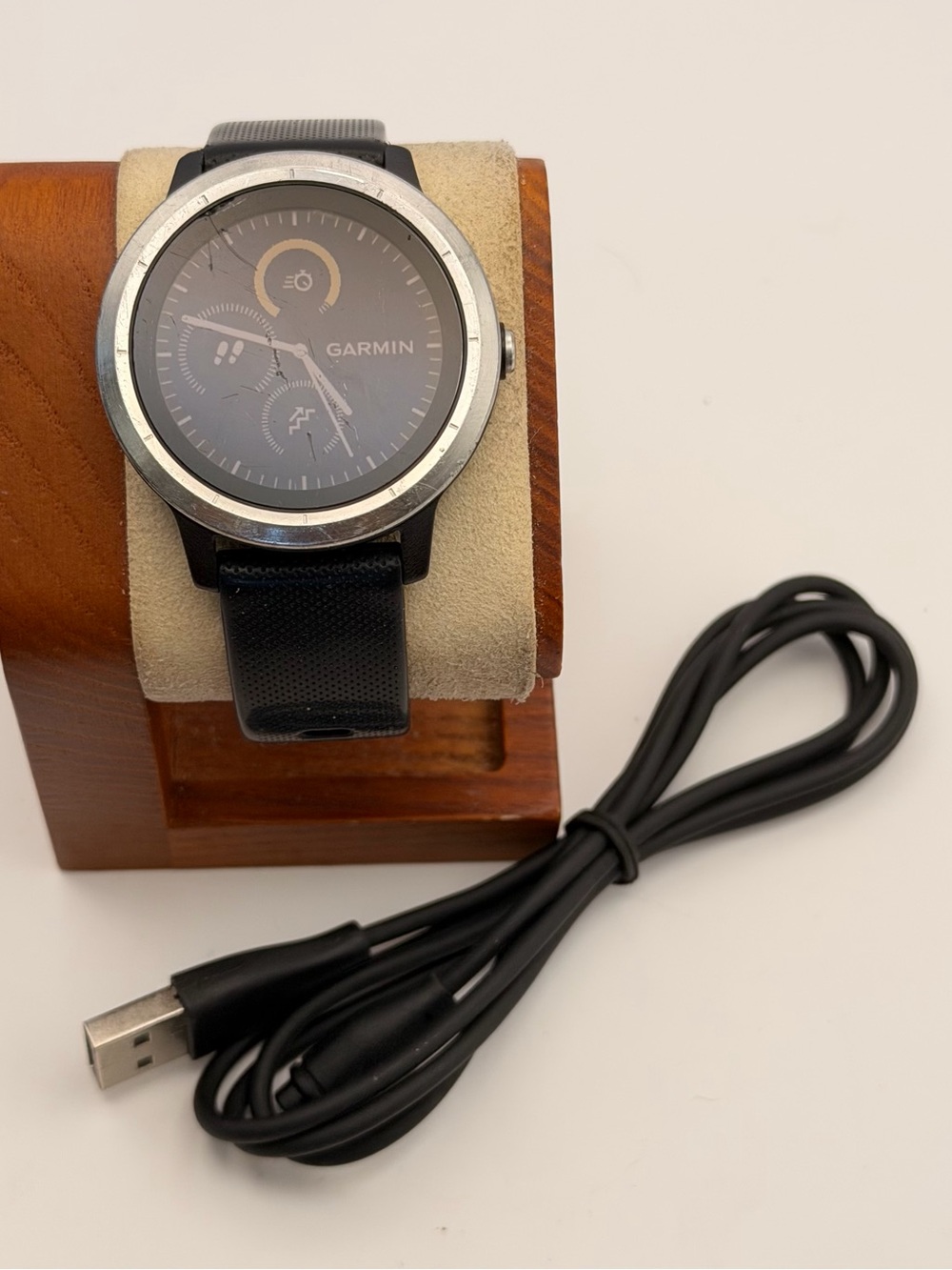 Garmin Vivoactive 3, Tested, Black & Steel, Charger Included, Fair